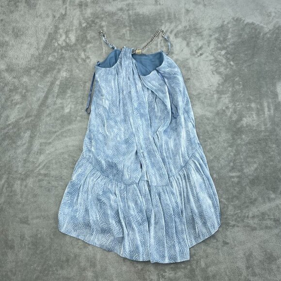 Michael Kors Chambray Blue Sleeveless Chain Strap Dress S  NWT 0969 - Picture 1 of 8